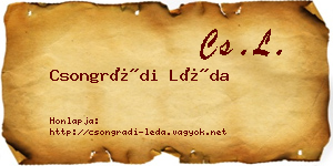 Csongrádi Léda névjegykártya